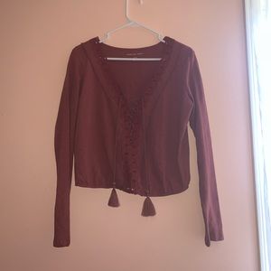 American Eagle Lace Up Shirt